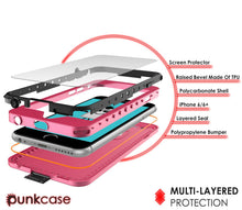 Load image into Gallery viewer, iPhone 6S+/6+ Plus Waterproof Case, PUNKcase StudStar Pink w/ Attached Screen Protector | Warranty (Color in image: black)
