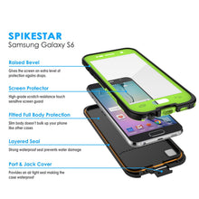 Load image into Gallery viewer, Galaxy S6 Waterproof Case, Punkcase SpikeStar Light Green Water/Shock/Dirt Proof | Lifetime Warranty (Color in image: white)
