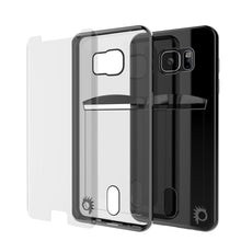 Charger l&#39;image dans la galerie, Galaxy S7 EDGE Case, PUNKCASE® LUCID Black Series | Card Slot | SHIELD Screen Protector | Ultra fit (Color in image: Gold)
