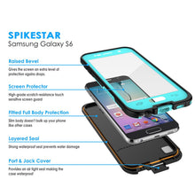 Load image into Gallery viewer, Galaxy S6 Waterproof Case, Punkcase SpikeStar Teal Water/Shock/Dirt/Snow Proof | Lifetime Warranty (Color in image: white)

