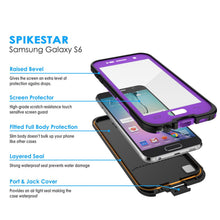 Load image into Gallery viewer, Galaxy S6 Waterproof Case, PunkCase SpikeStar Purple Water/Shock/Dirt/Snow Proof | Lifetime Warranty (Color in image: white)

