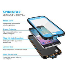 Load image into Gallery viewer, Galaxy S6 Waterproof Case, Punkcase SpikeStar Light Blue Water/Shock/Dirt Proof | Lifetime Warranty (Color in image: white)
