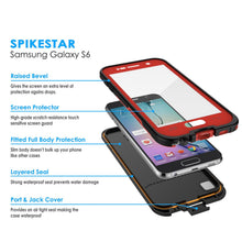 Load image into Gallery viewer, Galaxy S6 Waterproof Case, Punkcase SpikeStar Red Water/Shock/Dirt/Snow Proof | Lifetime Warranty (Color in image: white)
