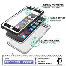 Charger l'image dans la galerie, iPhone 6+/6S+ Plus Waterproof Case, PUNKcase CRYSTAL White W/ Attached Screen Protector | Warranty (Color in image: teal)
