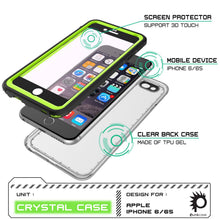 Charger l'image dans la galerie, iPhone 6/6S Waterproof Case, PUNKcase CRYSTAL Light Green  W/ Attached Screen Protector  | Warranty (Color in image: teal)

