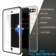 Load image into Gallery viewer, iPhone 8+ Plus Waterproof Case, PUNKcase CRYSTAL White W/ Attached Screen Protector  | Warranty (Color in image: black)
