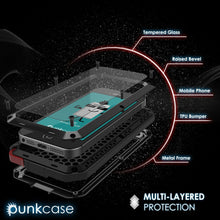 Charger l&#39;image dans la galerie, iPhone SE/5/5s Case, Punkcase® METALLIC Series BLACK w/ TEMPERED GLASS | Aluminum Frame (Color in image: Gold)
