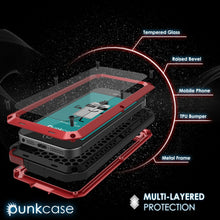 Load image into Gallery viewer, iPhone SE/5/5s Case, Punkcase® METALLIC Series RED w/ TEMPERED GLASS | Aluminum Frame (Color in image: Neon)
