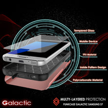 Load image into Gallery viewer, Galaxy s7 Case PunkCase Galactic Rose Gold Series Slim Armor Soft Cover Case w/ Tempered Glass (Color in image: gold)
