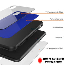 Load image into Gallery viewer, iPhone X Case, Punkcase GlassShield Ultra Thin Protective 9H Full Body Tempered Glass Cover W/ Drop Protection &amp; Non Slip Grip for Apple iPhone 10 [Blue] 
