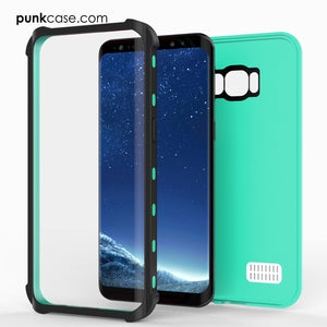 Protector [PURPLE]Galaxy S8 Waterproof Case, Punkcase [KickStud Series] [Slim Fit] [IP68 Certified] [Shockproof] [Snowproof] Armor Cover [Teal] (Color in image: Black)