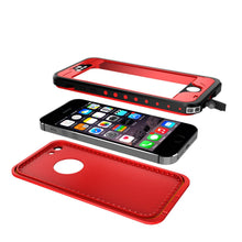 Load image into Gallery viewer, iPhone 5S/5 Waterproof Case, PunkCase StudStar Red Case Water/Shock/Dirt Proof | Lifetime Warranty (Color in image: white)

