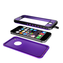 Load image into Gallery viewer, iPhone 5S/5 Waterproof Case, PunkCase StudStar Purple Case Water/Shock/Dirt Proof | Lifetime Warranty (Color in image: white)
