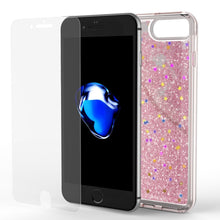 Load image into Gallery viewer, iPhone 8+ Plus Case, PunkCase LIQUID Rose Series, Protective Dual Layer Floating Glitter Cover (Color in image: teal)
