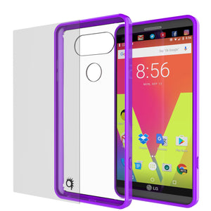 LG v20 Case Punkcase® LUCID 2.0 Purple Series w/ PUNK SHIELD Glass Screen Protector | Ultra Fit (Color in image: clear)