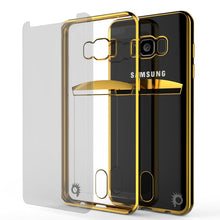 Load image into Gallery viewer, Galaxy S8 Plus Case, PUNKCASE® LUCID Gold Series | Card Slot | SHIELD Screen Protector | Ultra fit (Color in image: Balck)
