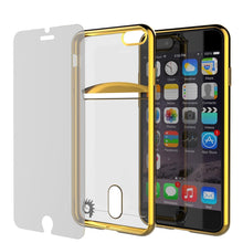 Load image into Gallery viewer, iPhone SE (4.7&quot;) Case, PUNKCASE® LUCID Gold Series | Card Slot | SHIELD Screen Protector | Ultra fit (Color in image: Black)
