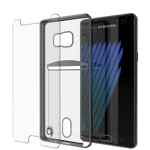 Galaxy Note 7 Case, PUNKCASE® LUCID Black Series | Card Slot | SHIELD Screen Protector | Ultra fit (Color in image: Balck)