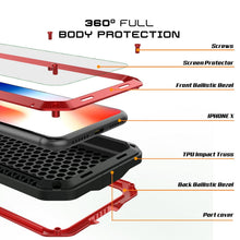 Load image into Gallery viewer, iPhone X Metal Case, Heavy Duty Military Grade Rugged Armor Cover [shock proof] Hybrid Full Body Hard Aluminum &amp; TPU Design (Color in image: Silver)

