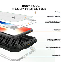 Load image into Gallery viewer, iPhone X Metal Case, Heavy Duty Military Grade Rugged White Armor Cover [shock proof] Hybrid Full Body Hard Aluminum &amp; TPU Design (Color in image: Red)
