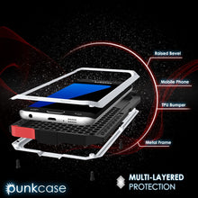 Charger l'image dans la galerie, Galaxy S7 EDGE  Case, PUNKcase Metallic White Shockproof  Slim Metal Armor Case (Color in image: black)

