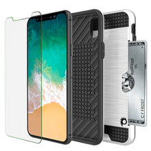 Load image into Gallery viewer, iPhone X Case, PUNKcase [SLOT Series] Slim Fit Dual-Layer Armor Cover &amp; Tempered Glass PUNKSHIELD Screen Protector for Apple iPhone X [White] (Color in image: Pink)
