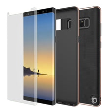 Load image into Gallery viewer, Galaxy Note 8 Case, PunkCase [Stealth Series] Hybrid 3-Piece Shockproof Dual Layer Cover [Non-Slip] [Soft TPU + PC Bumper] with PUNKSHIELD Screen Protector for Samsung Note 8 [Rose Gold] (Color in image: Teal)

