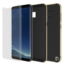 Load image into Gallery viewer, Galaxy S8 Case, PunkCase [Stealth Series] Hybrid 3-Piece Shockproof Dual Layer Cover [Non-Slip] [Soft TPU + PC Bumper] with PUNKSHIELD Screen Protector for Samsung S8 Edge [Gold] (Color in image: Teal)
