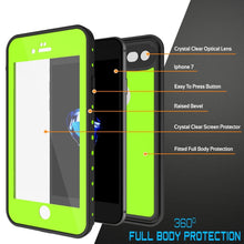 Charger l&#39;image dans la galerie, iPhone 8 Waterproof Case, Punkcase [Light Green] [StudStar Series] [Slim Fit][IP68 Certified]  [Dirt/Snow Proof] (Color in image: black)
