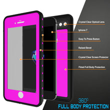 Charger l&#39;image dans la galerie, iPhone 8+ Plus Waterproof Case, Punkcase [StudStar Series] [Pink] [Slim Fit] [Shockproof] [Dirtproof] [Snowproof] Armor Cover (Color in image: black)
