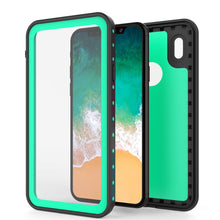 Load image into Gallery viewer, iPhone X Waterproof IP68 Case, Punkcase [Teal] [StudStar Series] [Slim Fit] [Dirtproof] (Color in image: light green)
