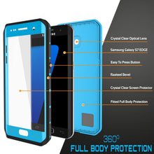 Load image into Gallery viewer, Galaxy S7 EDGE Waterproof Case PunkCase StudStar Light Blue Thin 6.6ft Underwater IP68 ShockProof (Color in image: white)
