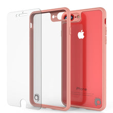 Charger l&#39;image dans la galerie, iPhone 8+ Plus Case [MASK Series] [PINK] Full Body Hybrid Dual Layer TPU Cover W/ protective Tempered Glass Screen Protector (Color in image: white)
