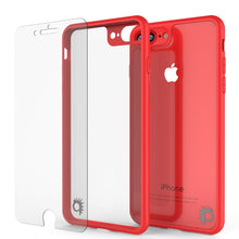 Charger l&#39;image dans la galerie, iPhone 8+ Plus Case [MASK Series] [RED] Full Body Hybrid Dual Layer TPU Cover W/ protective Tempered Glass Screen Protector (Color in image: white)
