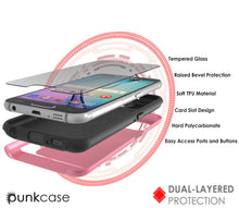 Charger l'image dans la galerie, Galaxy s6 Case PunkCase CLUTCH Pink Series Slim Armor Soft Cover Case w/ Tempered Glass (Color in image: White)
