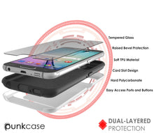 Charger l'image dans la galerie, Galaxy s6 Case PunkCase CLUTCH White Series Slim Armor Soft Cover Case w/ Tempered Glass (Color in image: Gold)
