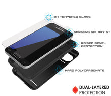 Load image into Gallery viewer, Galaxy s7 Case PunkCase CLUTCH Black Series Slim Armor Soft Cover Case w/ Tempered Glass (Color in image: White)

