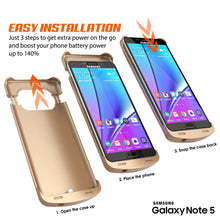 Load image into Gallery viewer, Galaxy Note 5 Battery Case, Punkcase 5000mAH Charger Case W/ Screen Protector | IntelSwitch [Gold] (Color in image: Rose Gold)
