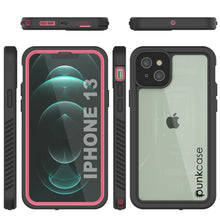 Charger l&#39;image dans la galerie, iPhone 13  Waterproof Case, Punkcase [Extreme Series] Armor Cover W/ Built In Screen Protector [Pink] (Color in image: Red)
