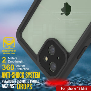 iPhone 13 Mini  Waterproof Case, Punkcase [Extreme Series] Armor Cover W/ Built In Screen Protector [Light Green] (Color in image: Light Blue)