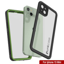 Charger l&#39;image dans la galerie, iPhone 13 Mini  Waterproof Case, Punkcase [Extreme Series] Armor Cover W/ Built In Screen Protector [Light Green] (Color in image: Black)
