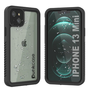 iPhone 13 Mini  Waterproof Case, Punkcase [Extreme Series] Armor Cover W/ Built In Screen Protector [Black] (Color in image: Black)