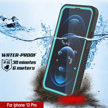 Load image into Gallery viewer, iPhone 13 Pro  Waterproof Case, Punkcase [Extreme Series] Armor Cover W/ Built In Screen Protector [Teal] (Color in image: Black)
