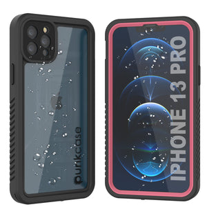 iPhone 13 Pro  Waterproof Case, Punkcase [Extreme Series] Armor Cover W/ Built In Screen Protector [Pink] (Color in image: Pink)