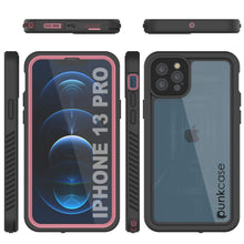 Charger l&#39;image dans la galerie, iPhone 13 Pro  Waterproof Case, Punkcase [Extreme Series] Armor Cover W/ Built In Screen Protector [Pink] (Color in image: Red)
