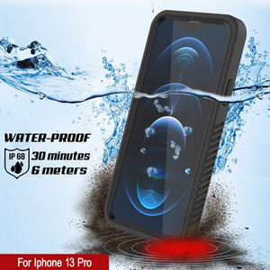 iPhone 13 Pro  Waterproof Case, Punkcase [Extreme Series] Armor Cover W/ Built In Screen Protector [Black] (Color in image: Teal)