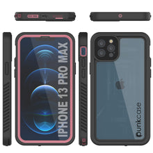 Charger l&#39;image dans la galerie, iPhone 13 Pro Max  Waterproof Case, Punkcase [Extreme Series] Armor Cover W/ Built In Screen Protector [Pink] (Color in image: Red)
