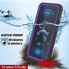 Load image into Gallery viewer, iPhone 13 Pro Max  Waterproof Case, Punkcase [Extreme Series] Armor Cover W/ Built In Screen Protector [Purple] (Color in image: Light Blue)
