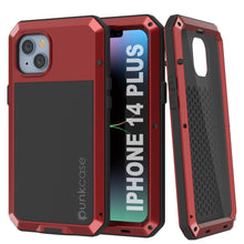 Load image into Gallery viewer, Coque en métal pour iPhone 15 Plus, étui robuste de qualité militaire [épreuve des chocs] pour protection intégrale [bleue].
