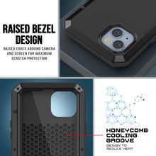 Load image into Gallery viewer, Coque en métal pour iPhone 15 Plus, robuste, de qualité militaire [anti-choc], intégrale, rigide [noire].
